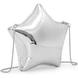 Acrylic Clutch Purse Star Shape Metallic Unique Evening Handbag